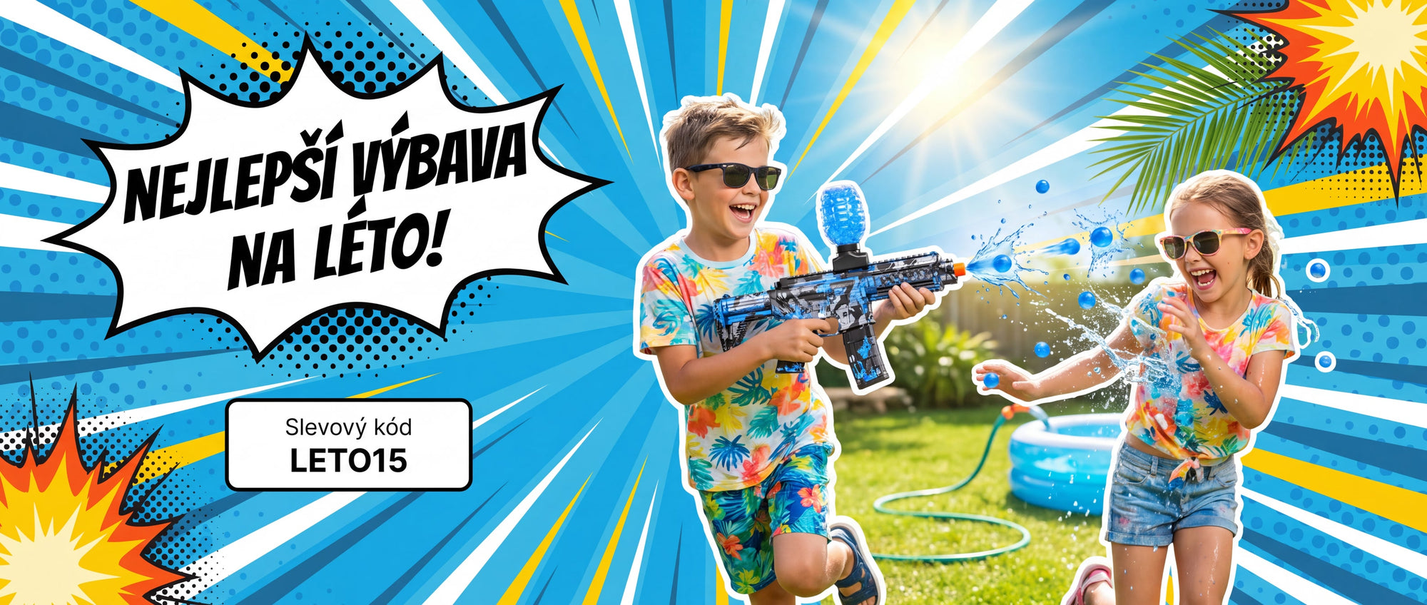 Nejlepší výbava na léto – gelové blastery GelShot, slevový kód LETO15